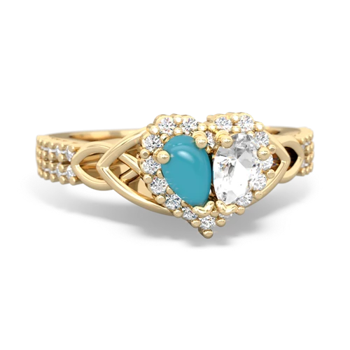 turquoise-white topaz keepsake engagement ring