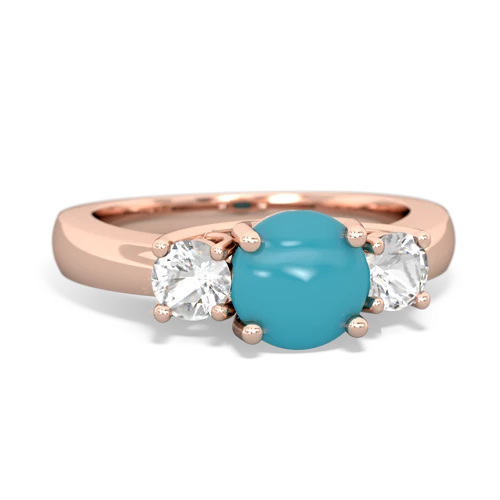 turquoise-white topaz timeless ring