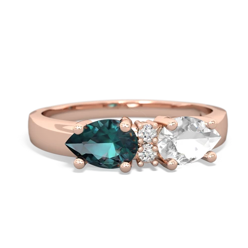 white topaz-alexandrite timeless ring