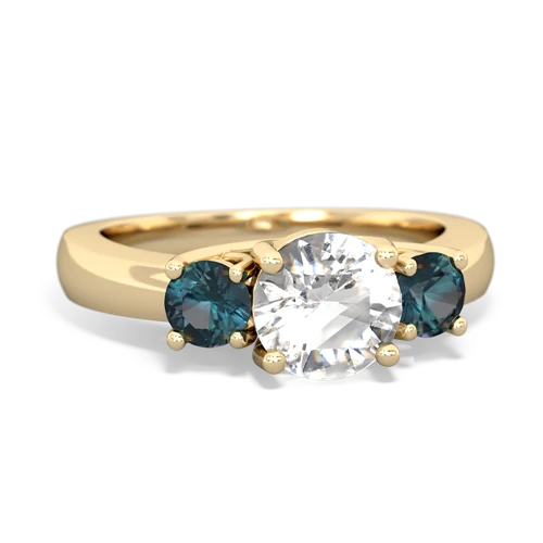 white topaz-alexandrite timeless ring