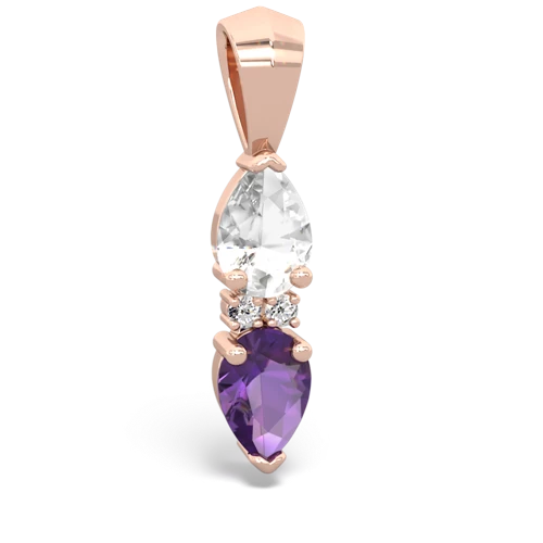 white topaz-amethyst bowtie pendant