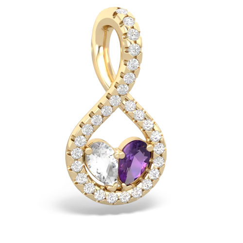 white topaz-amethyst pave twist pendant