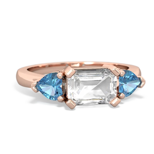 white topaz-blue topaz timeless ring