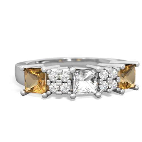 white topaz-citrine timeless ring