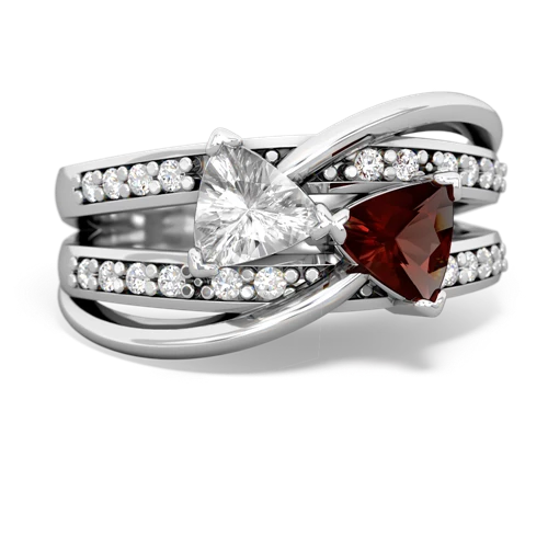 white topaz-garnet couture ring