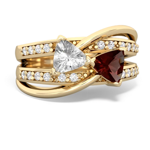 white topaz-garnet couture ring