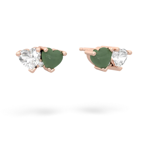white topaz-jade  earrings