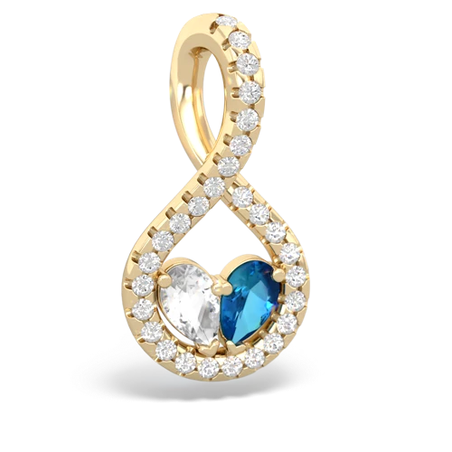 white topaz-london topaz pave twist pendant