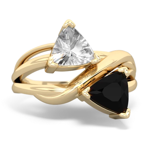 white topaz-onyx filligree ring