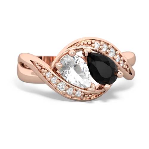 white topaz-onyx keepsake curls ring