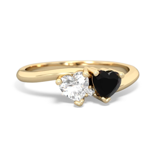 white topaz-onyx sweethearts promise ring