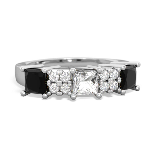 white topaz-onyx timeless ring