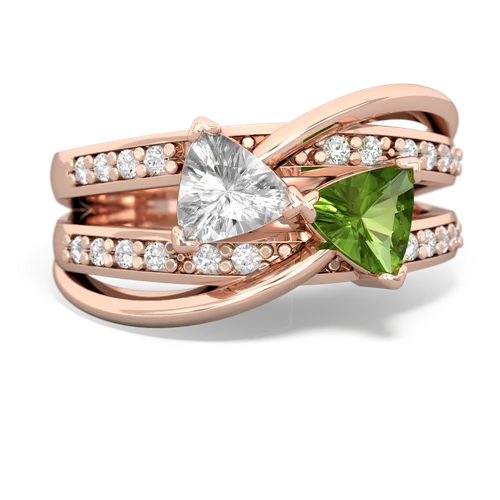 white topaz-peridot couture ring