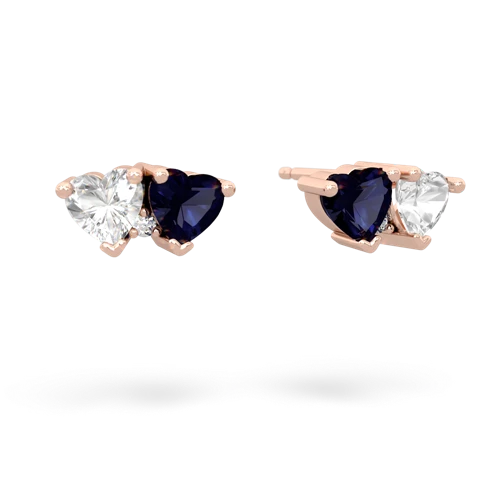 white topaz-sapphire  earrings