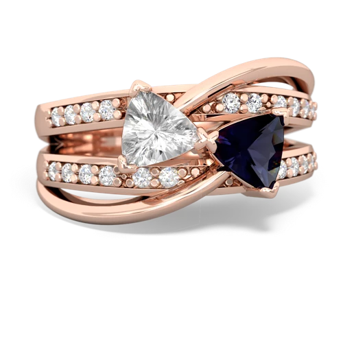 white topaz-sapphire couture ring