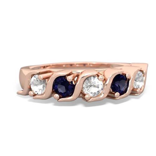 white topaz-sapphire timeless ring