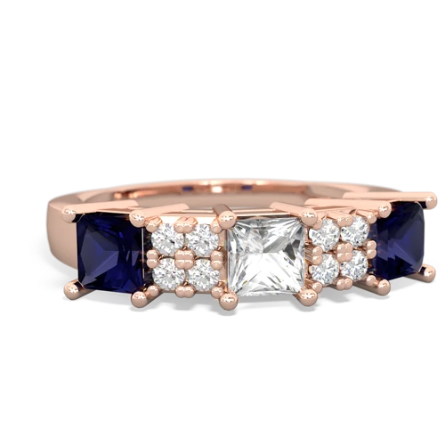 white topaz-sapphire timeless ring