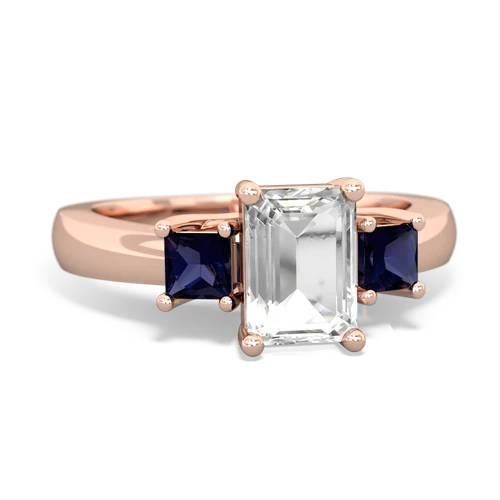 white topaz-sapphire timeless ring