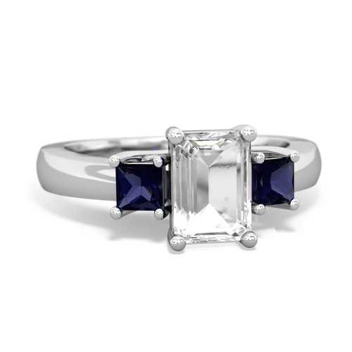 white topaz-sapphire timeless ring