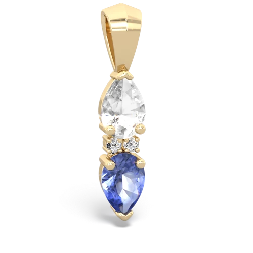 white topaz-tanzanite bowtie pendant