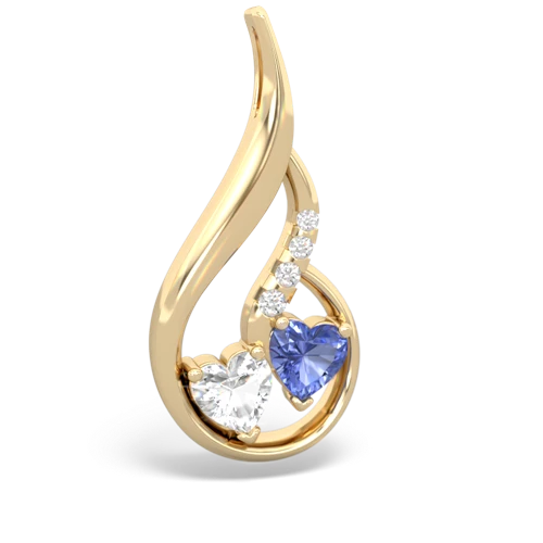 white topaz-tanzanite keepsake swirl pendant