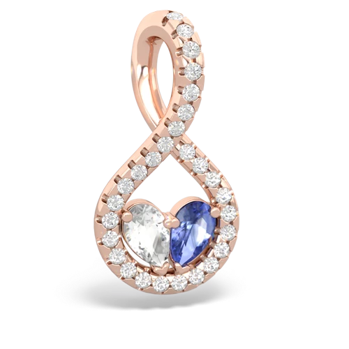 white topaz-tanzanite pave twist pendant