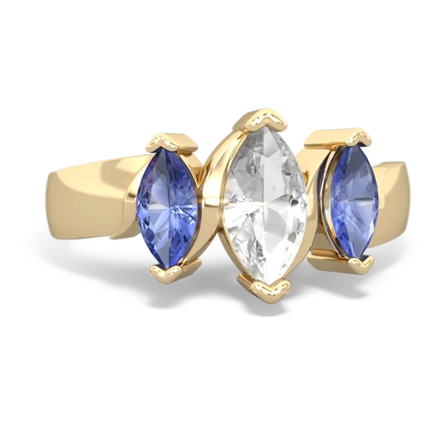 white topaz-tanzanite keepsake ring