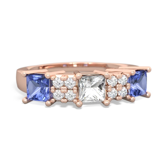 white topaz-tanzanite timeless ring