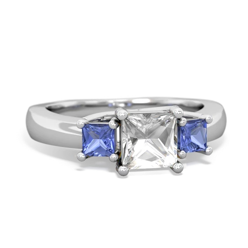 white topaz-tanzanite timeless ring