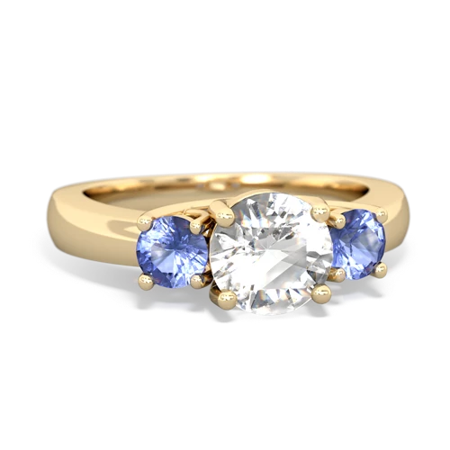 white topaz-tanzanite timeless ring