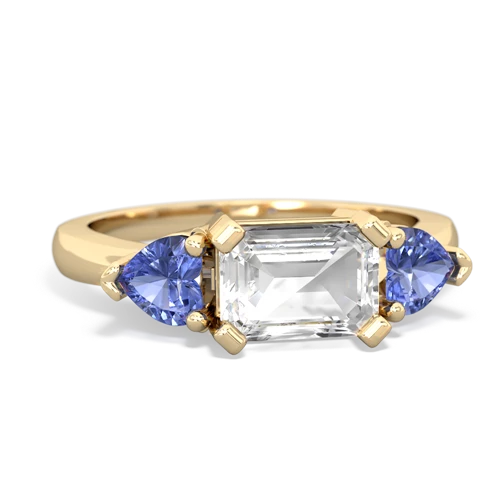 white topaz-tanzanite timeless ring