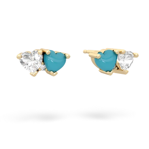 white topaz-turquoise  earrings