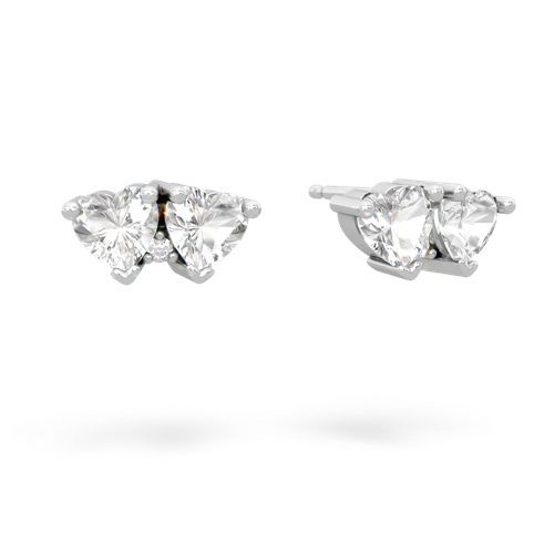 white topaz-white topaz  earrings