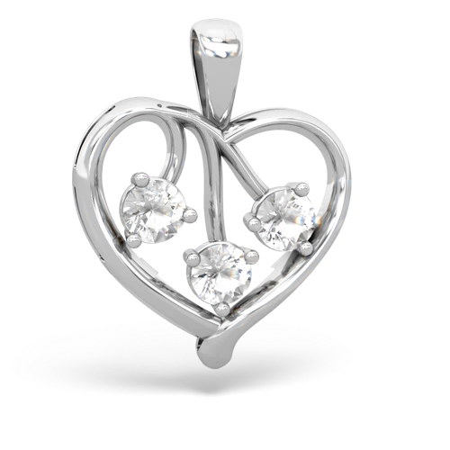 smoky quartz-garnet love heart pendant