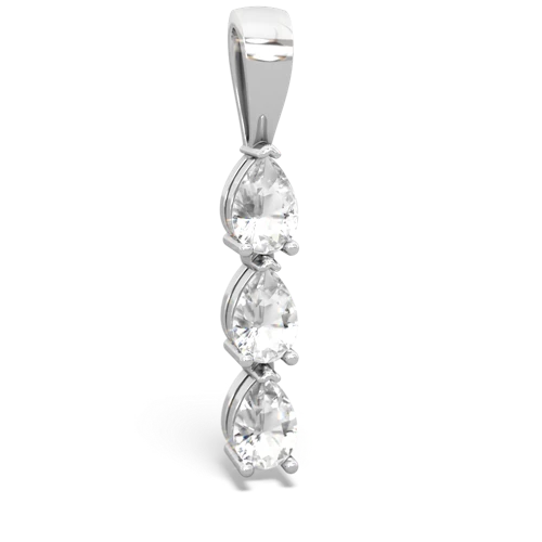 sapphire-sapphire three stone pendant