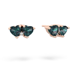 Alexandrite Sweethearts 14K Rose Gold earrings E5260