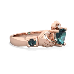 Onyx Claddagh Keepsake 14K Rose Gold ring R5245