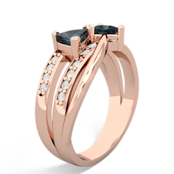 Alexandrite Bowtie 14K Rose Gold ring R2360