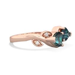 Alexandrite Floral Elegance 14K Rose Gold ring R5790