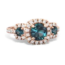 Emerald Regal Halo 14K Rose Gold ring R5350