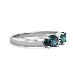 Alexandrite Pear Bowtie 14K White Gold ring R0865