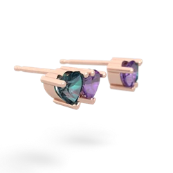 Alexandrite Sweethearts 14K Rose Gold earrings E5260