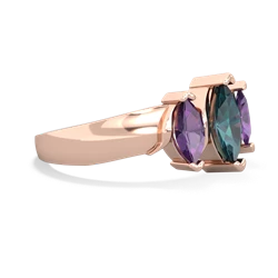 Alexandrite Three Peeks 14K Rose Gold ring R2433