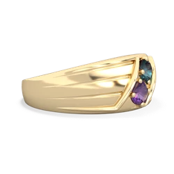 Alexandrite Men's Streamline 14K Yellow Gold ring R0460