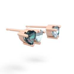 Alexandrite Sweethearts 14K Rose Gold earrings E5260