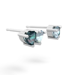 Alexandrite Sweethearts 14K White Gold earrings E5260