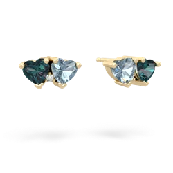 Alexandrite Sweethearts 14K Yellow Gold earrings E5260