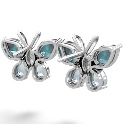 Alexandrite Butterfly 14K White Gold earrings E2215