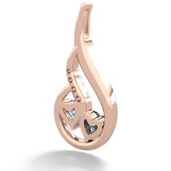 Alexandrite Keepsake Curves 14K Rose Gold pendant P5450