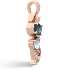 Alexandrite Kitten 14K Rose Gold pendant P5780